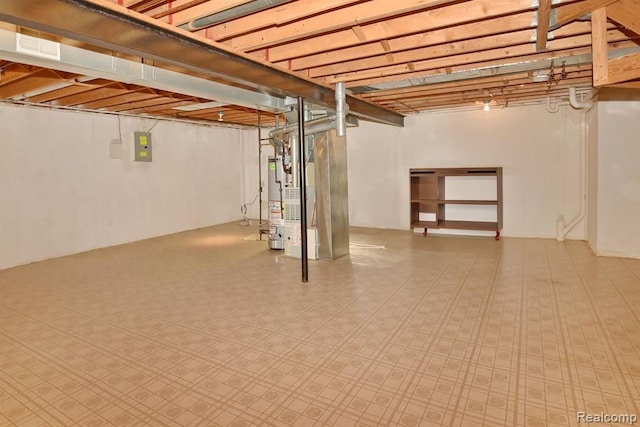 34214 Birchway Cir, Sterling Heights, MI 48312 - unfinished basement with electric panel and water heater