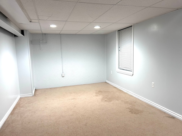 1840 Brentwood Dr, Troy, MI 48098 - finished basement featuring carpet, recessed lighting, baseboards, and a drop ceiling