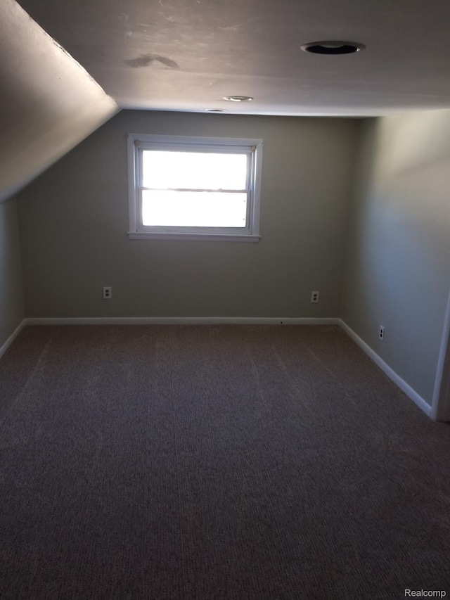 164 W Morehouse Ave N, Hazel Park, MI 48030 - additional living space with lofted ceiling, carpet floors, and baseboards