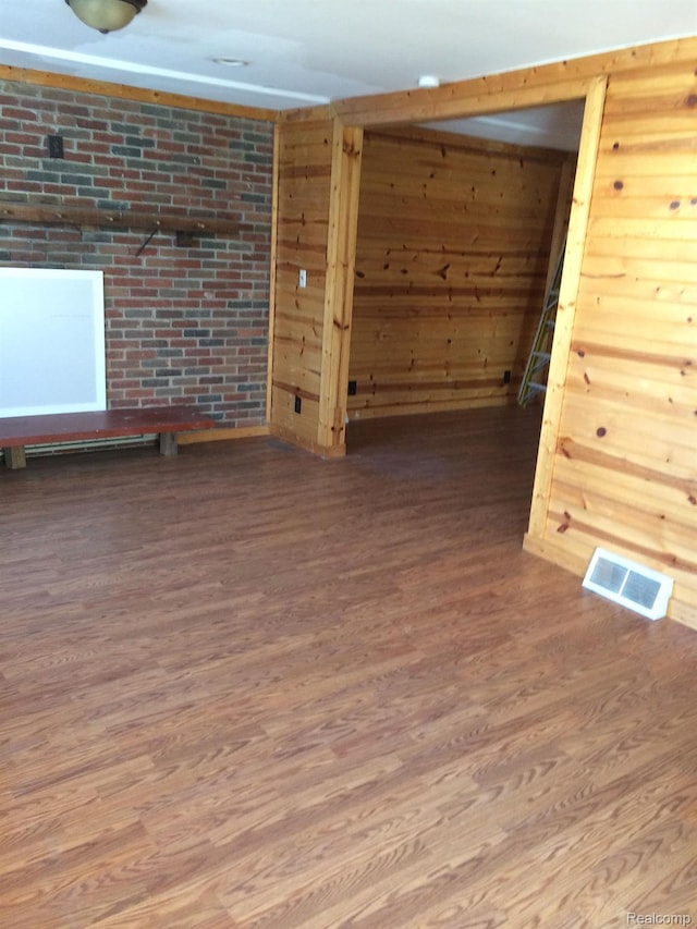 164 W Morehouse Ave N, Hazel Park, MI 48030 - unfurnished room featuring wood finished floors and wooden walls