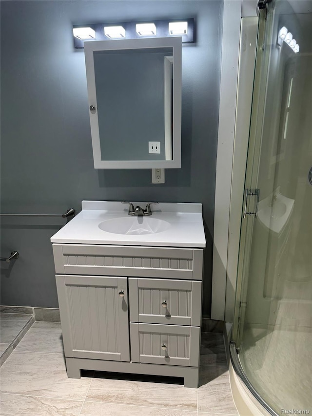 164 W Morehouse Ave N, Hazel Park, MI 48030 - full bathroom featuring a stall shower and vanity