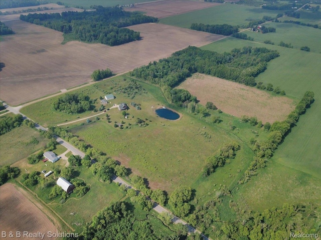 10071 Hillman Rd, Lakeview, MI 48850 - aerial overview of property's location with rural landscape