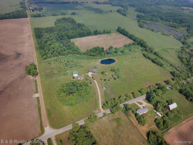 10071 Hillman Rd, Lakeview, MI 48850 - aerial overview of property's location with rural landscape