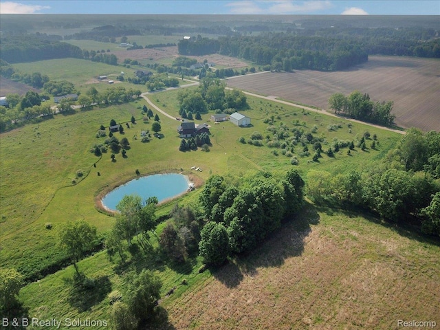 10071 Hillman Rd, Lakeview, MI 48850 - aerial overview of property's location with rural landscape