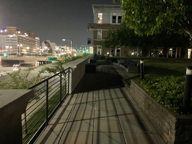 66 Winder St Unit 325, Detroit, MI 48201 - view of balcony at twilight