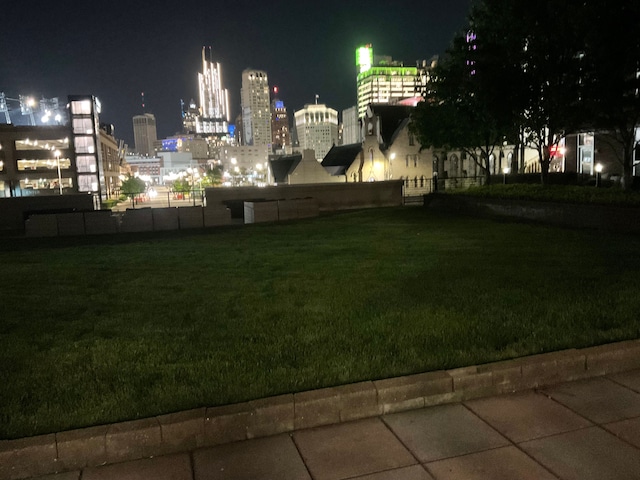 66 Winder St Unit 325, Detroit, MI 48201 - yard at twilight with a view of city lights