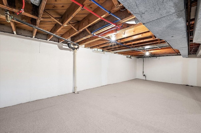 30657 Moulin Ave, Warren, MI 48088 - unfinished below grade area with carpet floors
