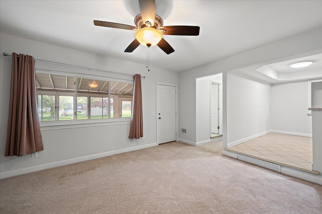 30657 Moulin Ave, Warren, MI 48088 - carpeted entrance foyer with ceiling fan and baseboards