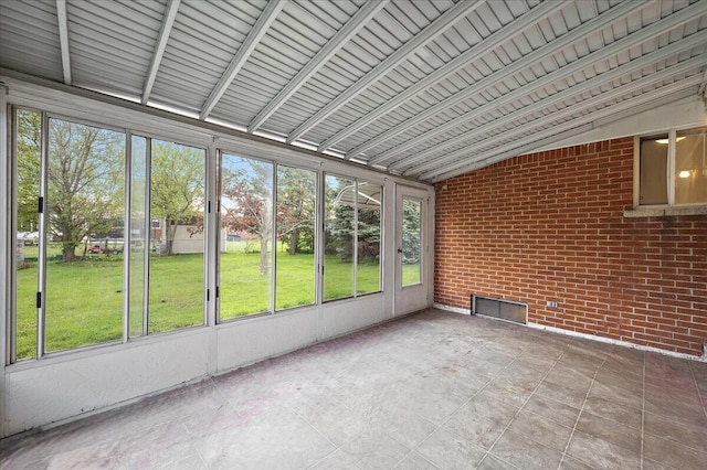 30657 Moulin Ave, Warren, MI 48088 - unfurnished sunroom with vaulted ceiling