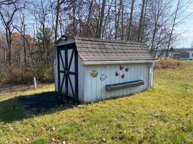 view of shed