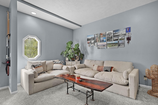 12700 Mcpherson St NE, Lowell, MI 49331 - carpeted living room featuring baseboards and recessed lighting