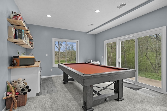 12700 Mcpherson St NE, Lowell, MI 49331 - game room featuring pool table, recessed lighting, baseboards, and wood finished floors