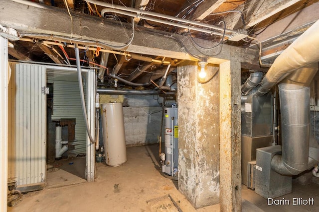 412 Breens Ct SW, Grand Rapids, MI 49503 - unfinished basement with water heater