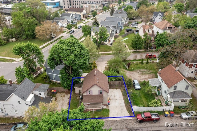 412 Breens Ct SW, Grand Rapids, MI 49503 - aerial view of residential area featuring property boundaries highlighted
