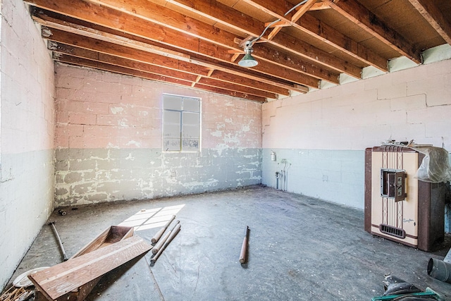 8700 E Napier Ave, Benton Harbor, MI 49022 - miscellaneous room featuring concrete block wall