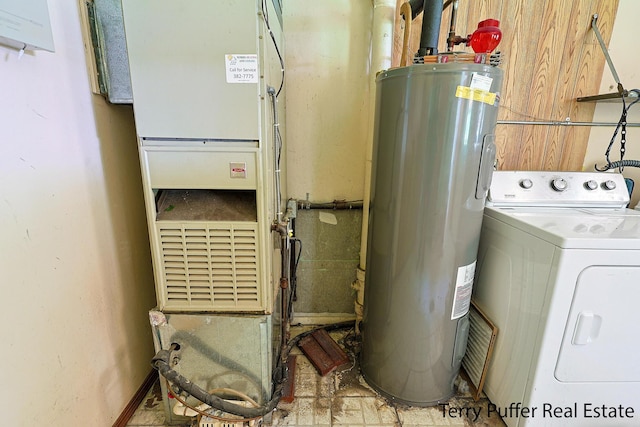 3904 Canterbury Ave, Kalamazoo, MI 49006 - utility room featuring washer / dryer and water heater