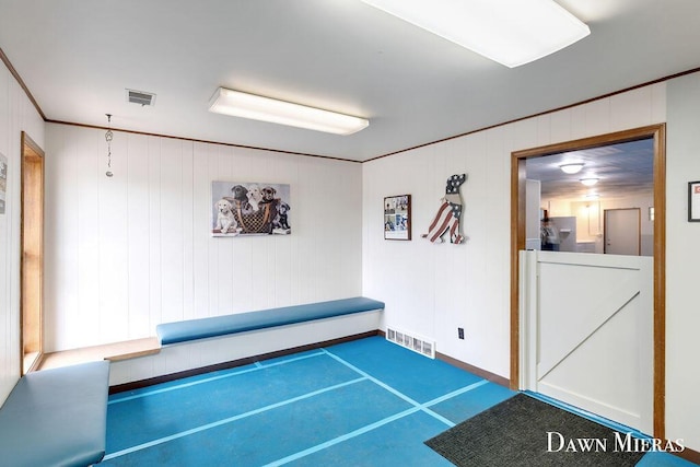 7795 Douglas Ave, Kalamazoo, MI 49009 - rec room featuring crown molding