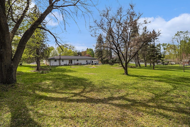 view of green lawn
