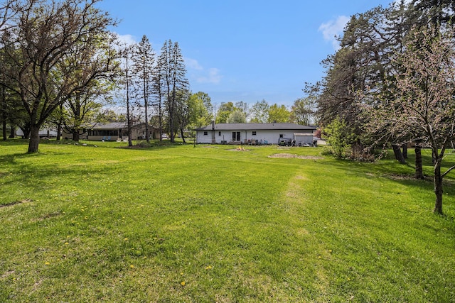 view of grassy yard