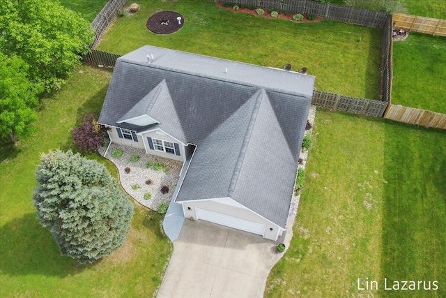 view from above of property