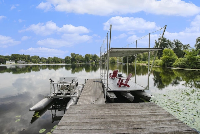 1950 Robinson Rd SE, East Grand Rapids, MI 49506 - dock featuring a water view and boat lift