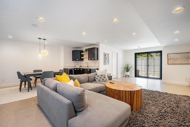 1950 Robinson Rd SE, East Grand Rapids, MI 49506 - living room featuring baseboards and recessed lighting