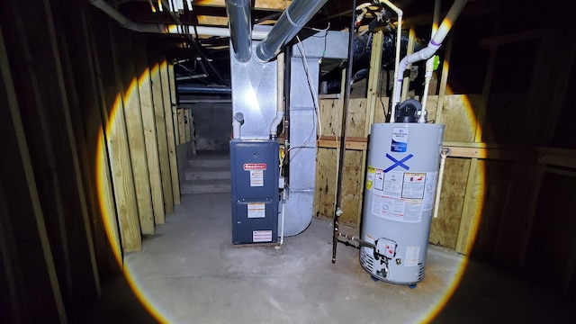 365 Quarterline St, Newaygo, MI 49337 - utility room with water heater and heating unit