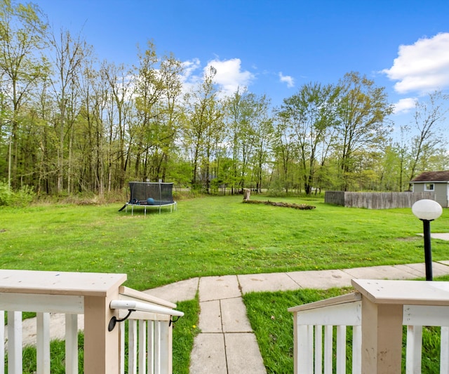 24108 Martinsville Rd, Belleville, MI 48111 - view of yard with a trampoline