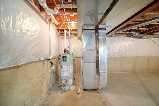 510 Edward J St, Clinton, MI 49236 - unfinished basement with gas water heater and heating unit