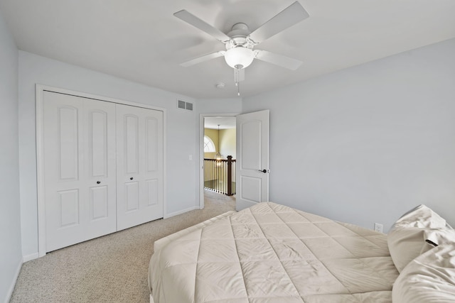 510 Edward J St, Clinton, MI 49236 - carpeted bedroom featuring a closet, baseboards, and ceiling fan