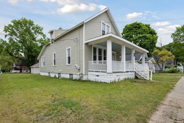 602 Ada Ave, Muskegon, MI 49442 - view of home's exterior featuring covered porch and a yard