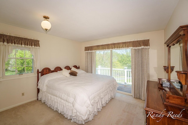 12498 Daling Ct NW, Grand Rapids, MI 49534 - bedroom with access to exterior, light colored carpet, multiple windows, and baseboards