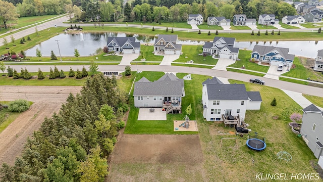 12745 Riverton Rd, Grand Haven, MI 49417 - aerial perspective of suburban area with a large body of water