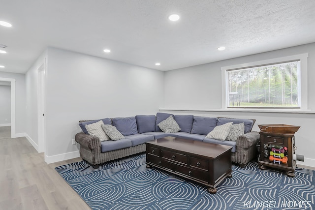 12745 Riverton Rd, Grand Haven, MI 49417 - living room featuring wood finished floors, recessed lighting, and baseboards
