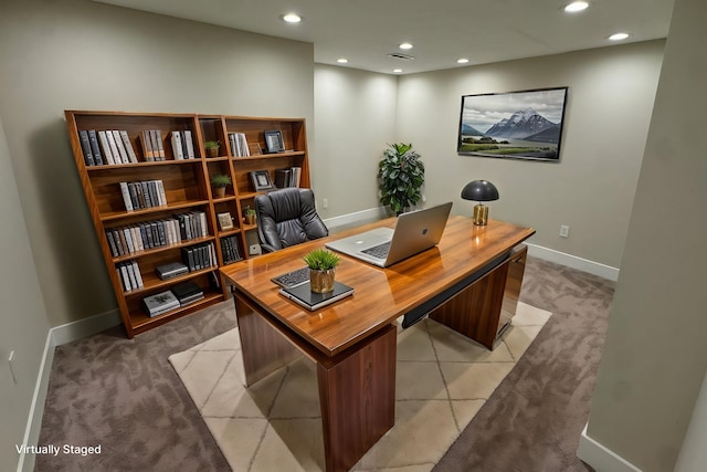 928 Lincoln St, Grand Rapids, MI 49534 - office space featuring light carpet, recessed lighting, and baseboards
