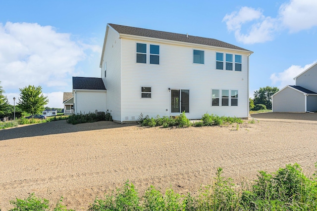 6182 Longhorn Trl, Stevensville, MI 49127 - back of property featuring an outdoor structure and driveway