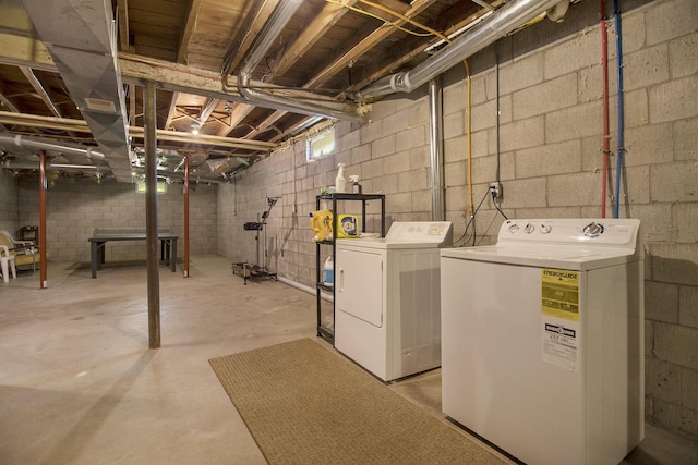 2177 S Lakeshore Dr, Ludington, MI 49431 - unfinished basement with washing machine and clothes dryer