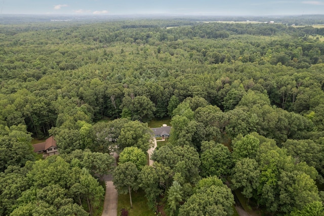 bird's eye view of a heavily wooded area
