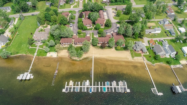 5410 Country Aire Dr Unit 14, Coloma, MI 49038 - aerial overview of property's location featuring a large body of water and nearby suburban area
