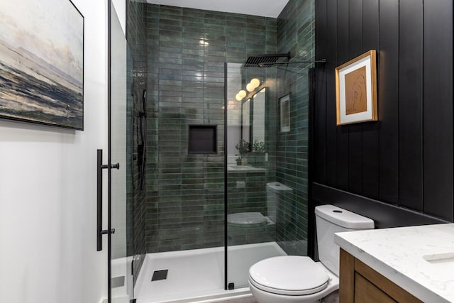 3500 Lakeshore Dr, Saint Joseph, MI 49085 - full bath featuring toilet, a stall shower, and vanity
