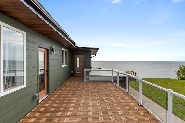3500 Lakeshore Dr, Saint Joseph, MI 49085 - view of patio featuring a water view and a balcony