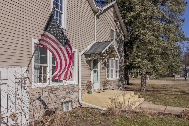 2106 Forest, Portage, MI 49002 - view of property exterior with stone siding