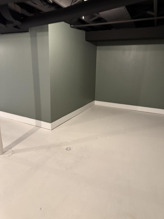 finished below grade area with baseboards