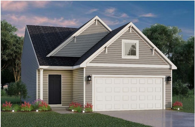 10170 Pennridge Dr, Portage, MI 49024 - traditional-style home featuring roof with shingles, concrete driveway, and a garage