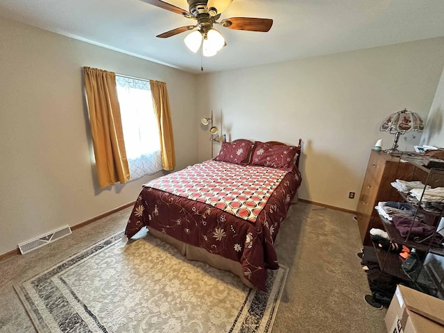2565 Carleton Rockwood Rd, Carleton, MI 48117 - bedroom with carpet floors, baseboards, and ceiling fan