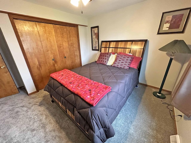 2565 Carleton Rockwood Rd, Carleton, MI 48117 - bedroom featuring carpet flooring, a closet, and baseboards