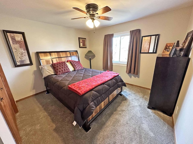 2565 Carleton Rockwood Rd, Carleton, MI 48117 - carpeted bedroom with baseboards and ceiling fan