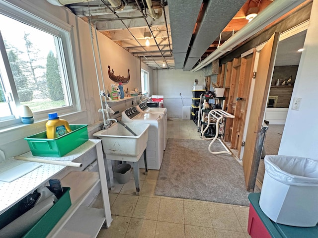 2565 Carleton Rockwood Rd, Carleton, MI 48117 - basement featuring independent washer and dryer