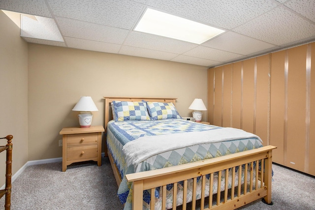 7343 Green Meadow Ln, Canton, MI 48187 - carpeted bedroom featuring a drop ceiling and baseboards