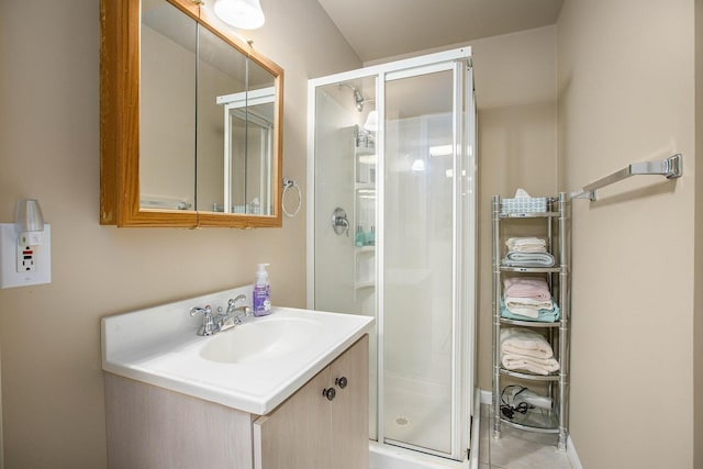 7343 Green Meadow Ln, Canton, MI 48187 - full bath with a stall shower and vanity